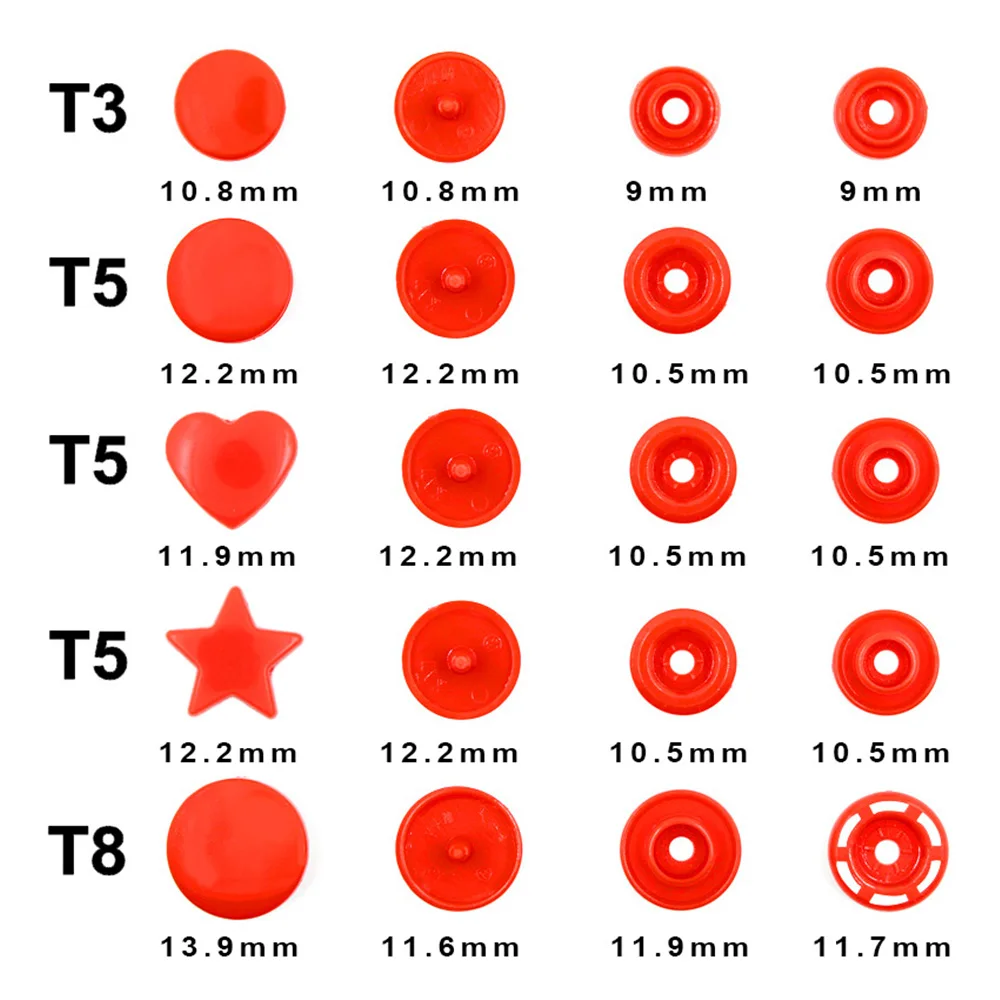 150Stes T3 T5 защелкивающиеся кнопки KAM круглая пластиковая кнопка для детской одежды, держатель для файлов DIY защелкивающаяся застежка 15 цветов Детская пряжка