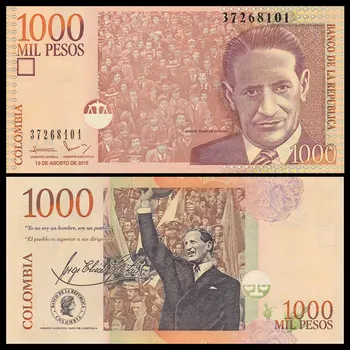 

Colombia 1000 1,000 Pesos, 2015, P-456, UNC , Uncirculated, Collection, Gift, America, Original Paper Notes