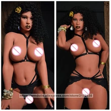 WMDOLL 165cm Realistic Black Sex Dolls Real Full Sized Silicone Sex Love Doll For Men Sexy Adult Toys Big Ass