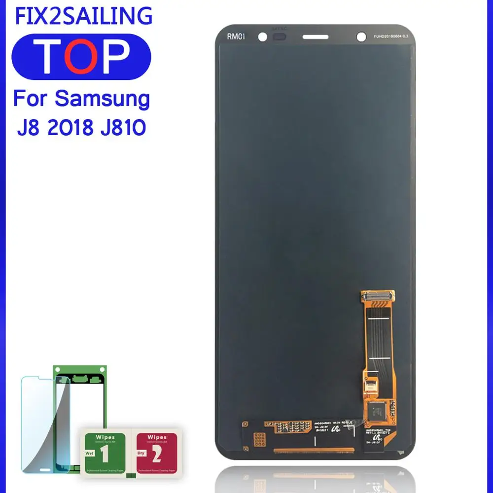 ЖК-дисплей J8 для Samsung Galaxy 2018 J810 экран + сенсорный Регулируемая яркость | Мобильные
