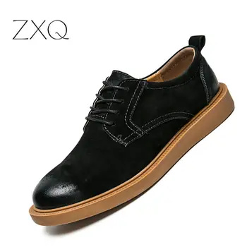 

2018 New Genuine Leather Men Shoes Casual Basic Classic Sneakers Fashion Men Footwear Oxfords Shoes High Quality