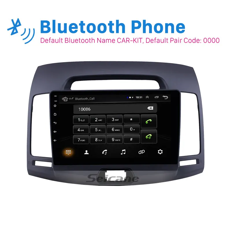 Автомобильный мультимедийный плеер Seicane Android 8 1 2 Din GPS Авторадио для Hyundai Elantra 2007 2008