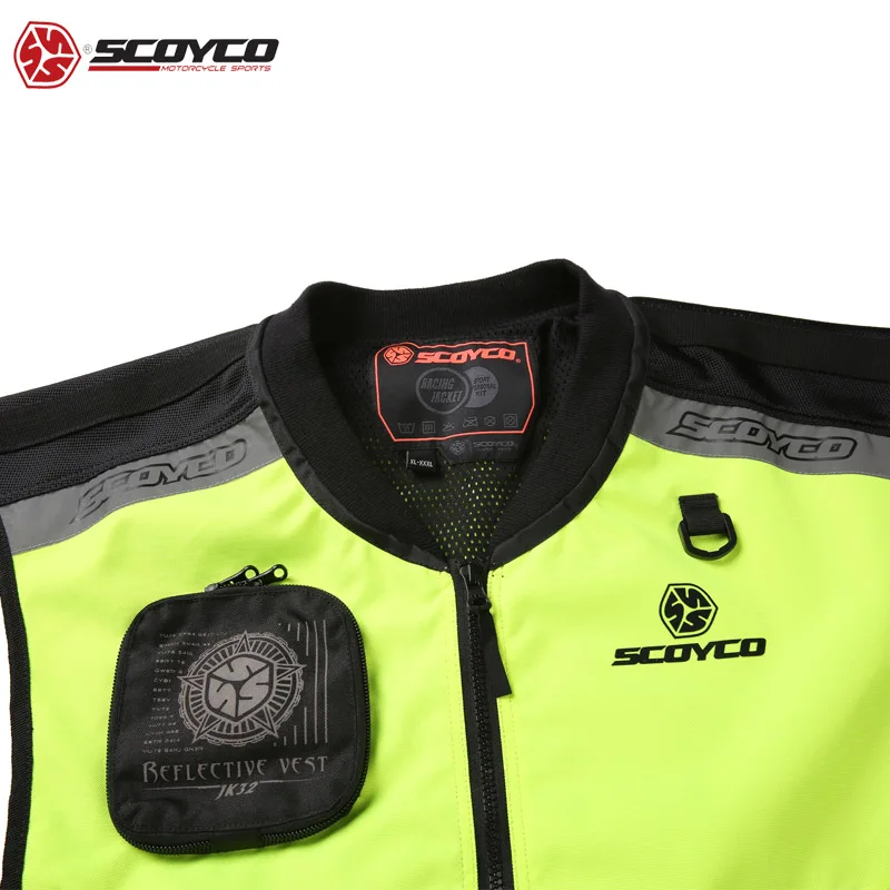 New SCOYCO Motocross Motorcycle riding reflective vest safety Knight motorbike vest can regulate four seasons size M XXL