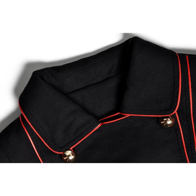 HIGH QUALITY New Stylish 2018 Designer Wool Coat Women's Double Breasted Long Overcoat