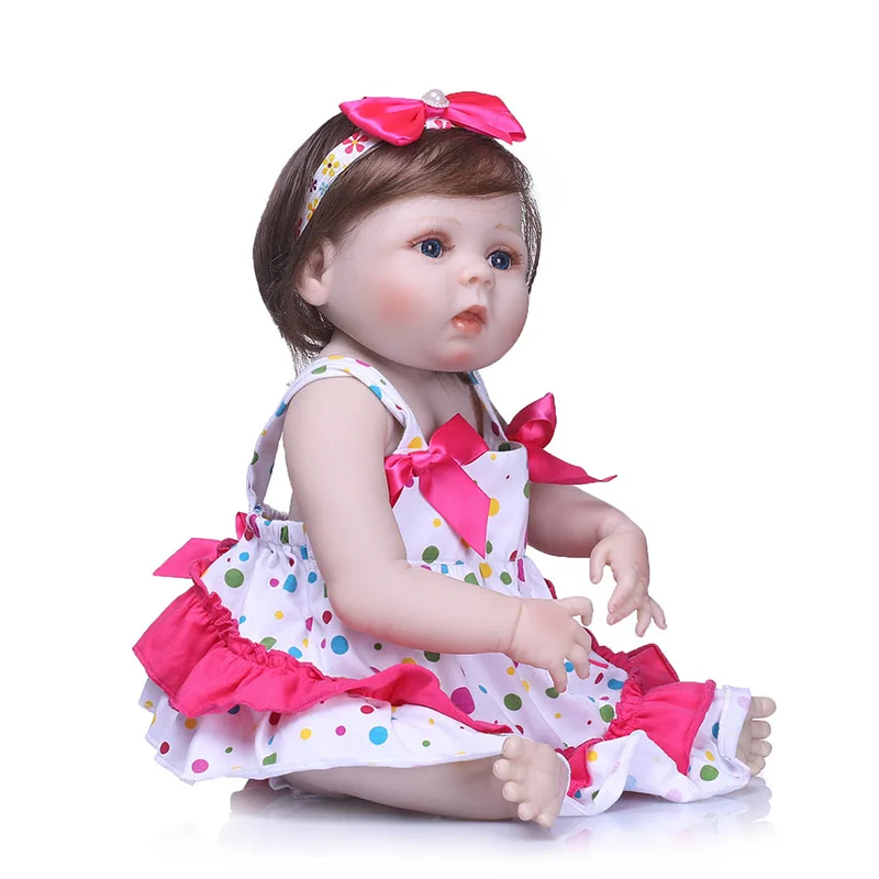 

Hot Selling 2018 New 56CM/22inch 3D Lifelike Jointed Reborn Doll Fashion Silicone Newborn Baby Princess Dolls Playmate