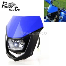 Blu Off Road Dirt Bike Enduro Supermoto Faro Motocross Testa Della Lampada Per Kawasaki KLX450R Yamaha WR450 WR250 TTR KTM SX EXC