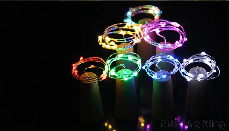 2M 20Battery powered LED Bottle Light Cork Shape Battery Sliver Wire String Lights for Bottle DIYChristmas WeddingParty Decoration (1)