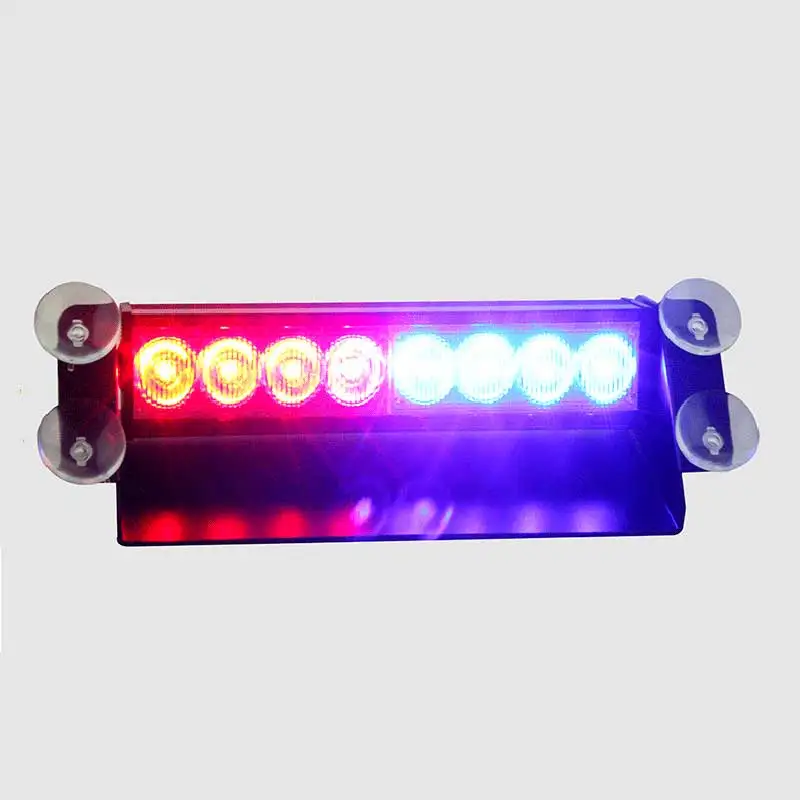 

New 8-LED Emergency Vehicle Warning Strobe Flash Light 8LED flashing light Red Blue White Amber yellow Green