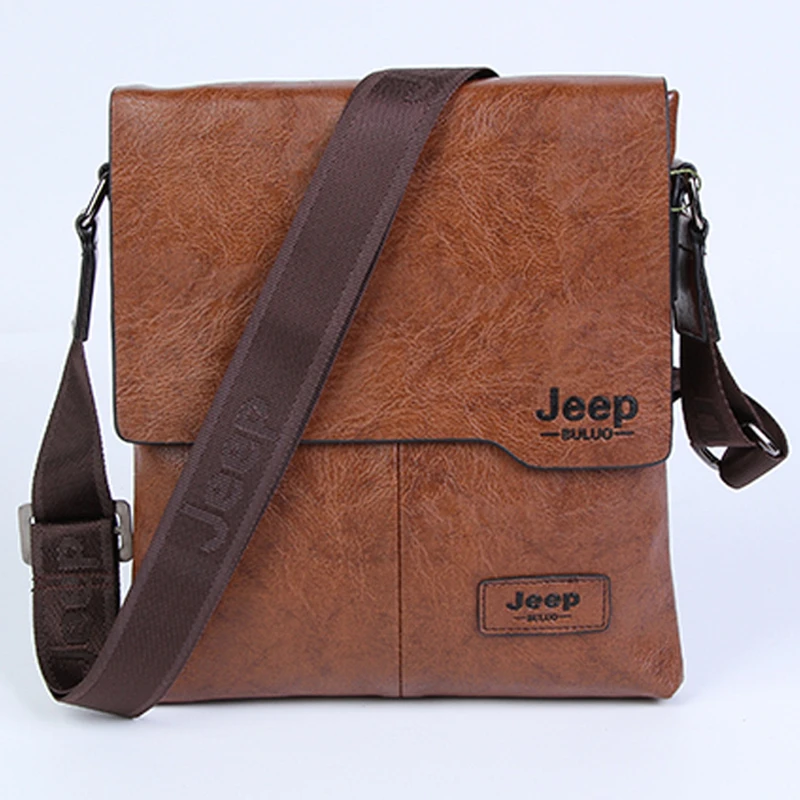 In 2017 men bag Top Leather men Shoulder bags brand business Jeep