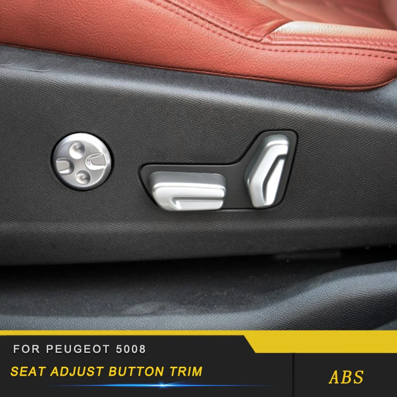 

Auto Car-styling seat adjust button trim Sticker Cover Interior Accessories For peugeot 5008