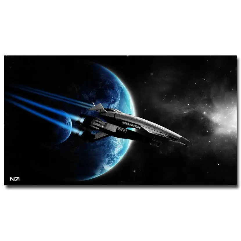 

Hot Shooting Game Mass Effect 3 Wall Sticker Home Decoration Silk Art Poster