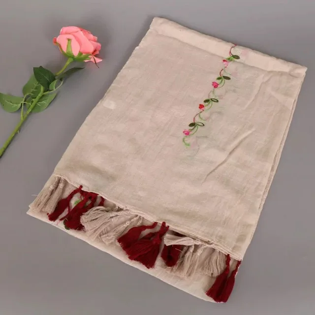 Prettry дизайн кисточкой шарф бахромой цветочный хиджаб Красочные шарфы для женские шали из пашмины печатные обертывания - Цвет: color 12