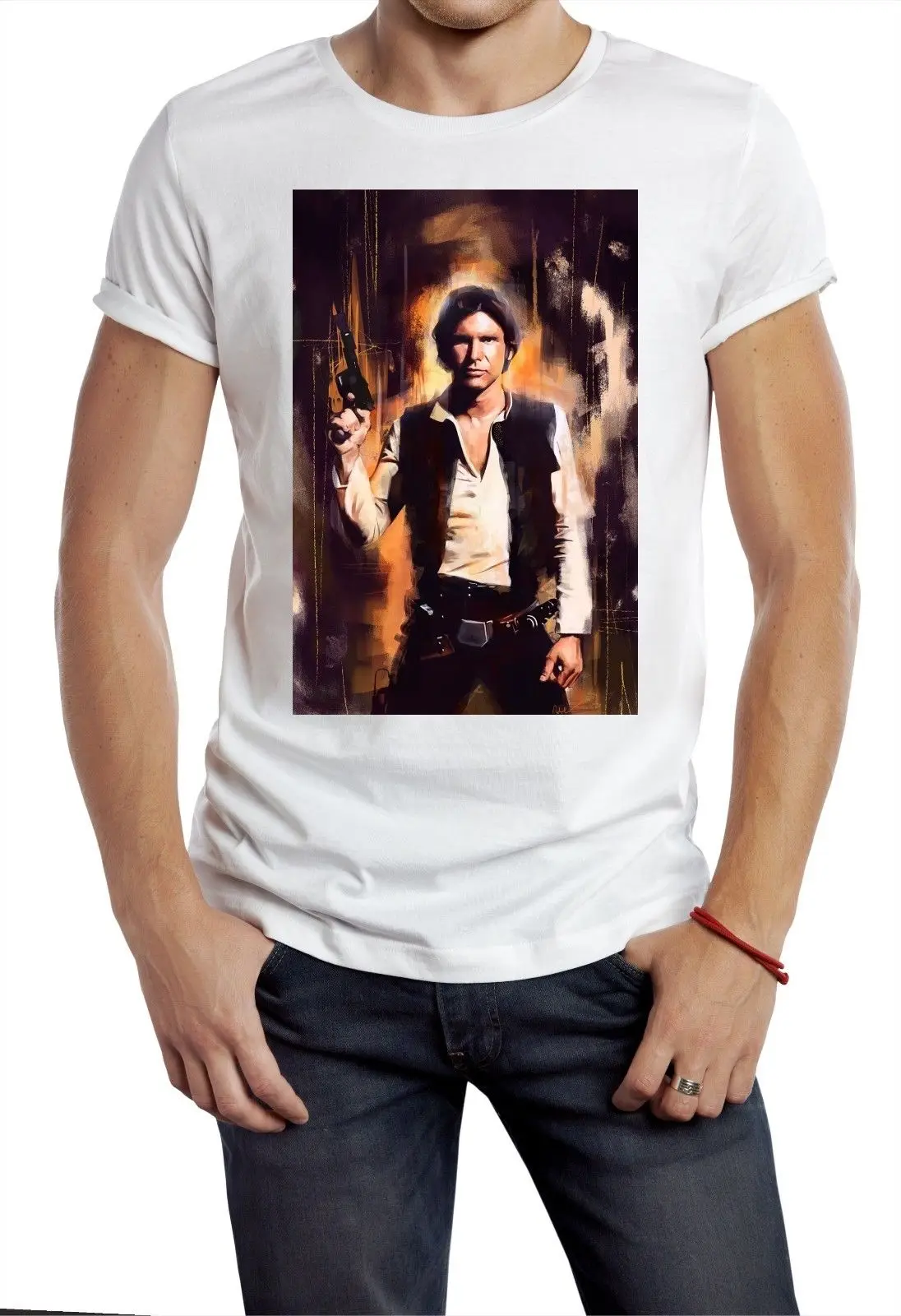 

Han Solo T Shirt Retro Feel Chewbacca Galaxy Movie Film Classic Aged Tee Summer Style Hip Hop Men T-Shirts
