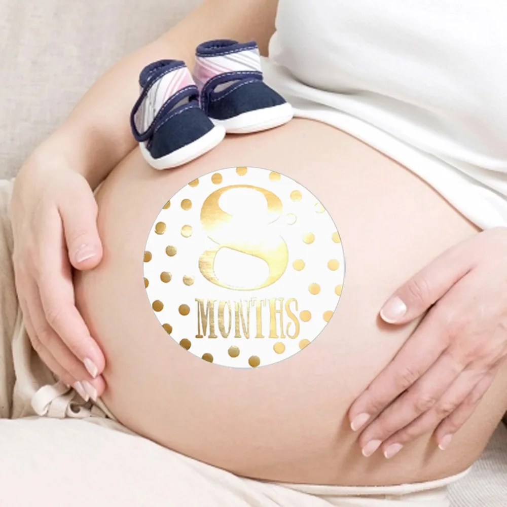 Детские беременные женщины ежемесячная фотография наклейка Fun Month 1-12 знаки-наклейки