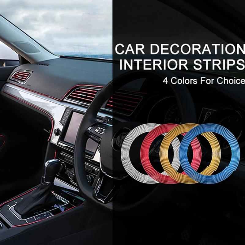 5M Car Styling Interior Decoration Stickers Strips Moulding Door Edge Universal Car Styling Mouldings Decoration Accessories