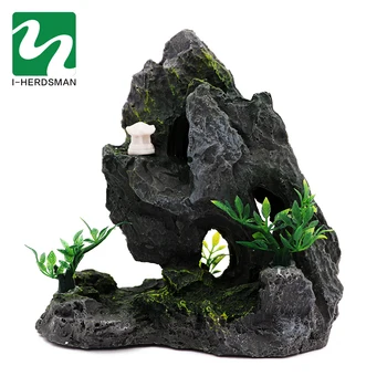 

Fish Tank Landscaping Mountain View Ornamental Rockery Simulation Resin Rock Cave Tree Bridge Small pavilion Aquarium Decoration