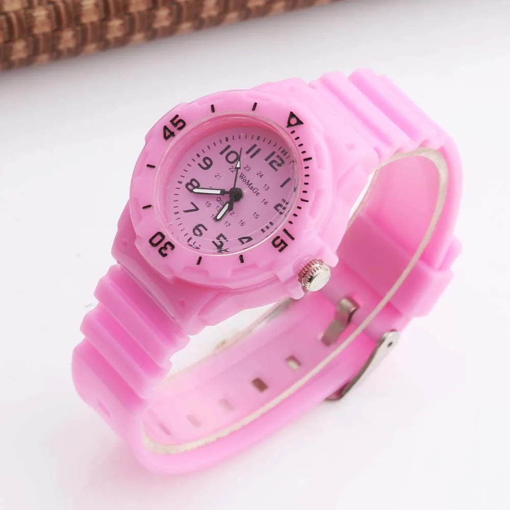 

2019 Fashion Girls Watches Silicone Band Kids Watches Fashion Sports Watches Boys Girls Children Watches montre enfant WOMAGE