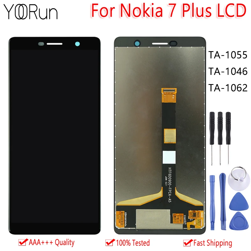 

Original New For Nokia 7 Plus TA-1055 1046 1062 LCD Display Touch Screen Digitizer Assembly For Nokia 7 Plus LCD Replacement