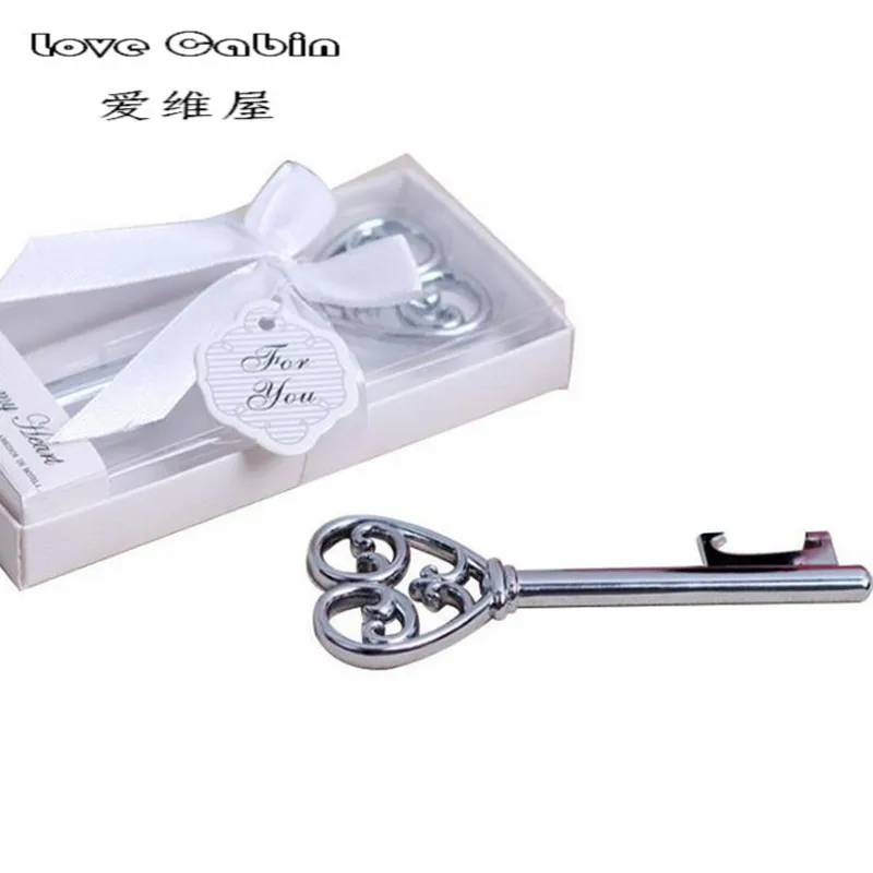 Heart silver bottle opener &quotKey to my heart &quot 10PCS/LOT wedding party favor gift | Дом и сад