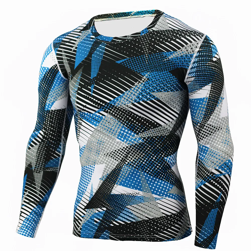 

2019 Quick Dry Camouflage Men's Running T Shirts Compression Sports Tees Skinny Tights Clothes Gym Fitness Camo Sportswear Tops