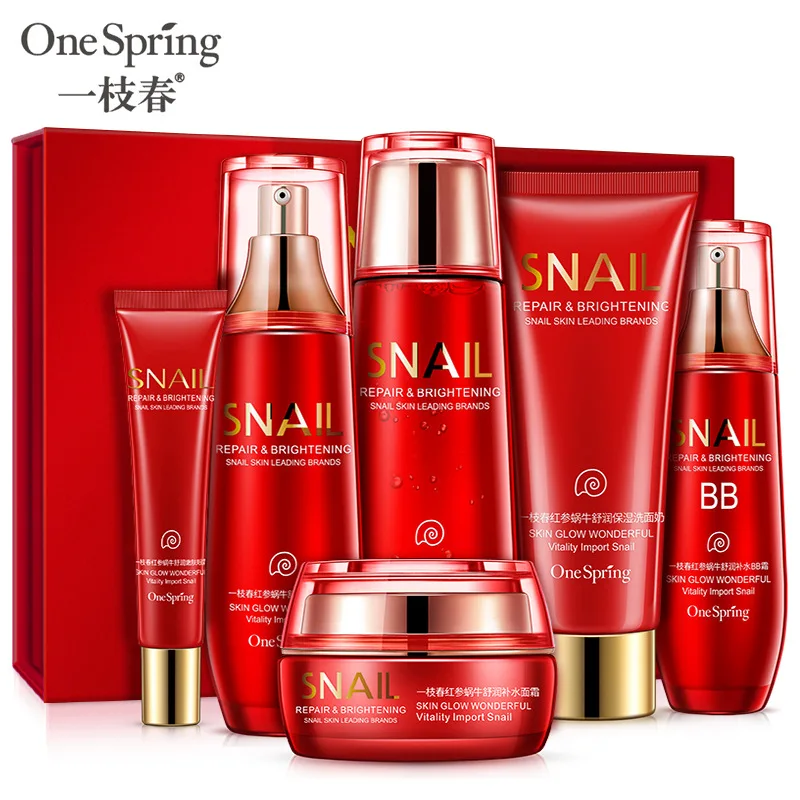 2019 Onespring красный женьшень улитка увлажняющий шестигранный костюм Увлажняющий