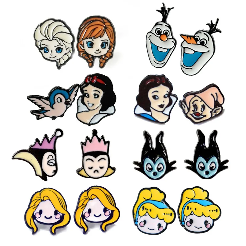 IVYYE Золушка малефисент аниме Сережка с героями мультфильмов милые серьги-гвоздики с животными для женщин девочек Дети Ювелирные изделия Рождество подарок