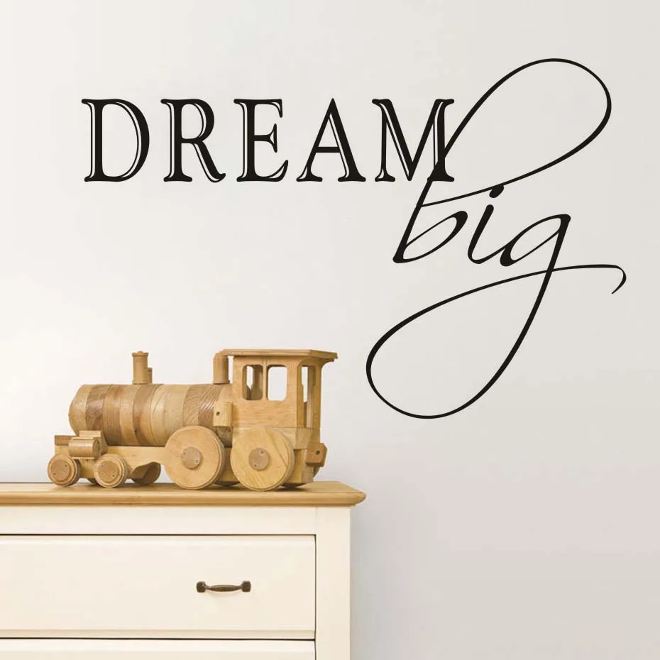 Dream Big Inspirational Quote Wall Stickers Motivation Art ...