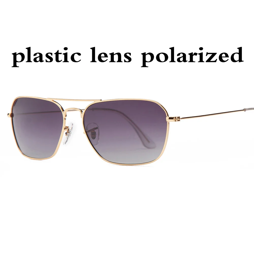 3136 караван Стиль квадратные солнцезащитные очки для мужчин и женщин Пластиковые поляризованные стеклянные линзы Винтажные Солнцезащитные очки Oculos De Sol - Цвет линз: gradient grey p