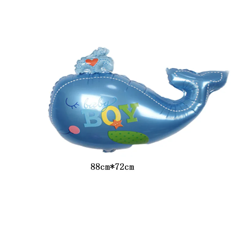 Shark Foil Balloons Latex Shark ballon Birthday party decorations kids Inflatable Toys Baby Shower Boys Fish Globos Shark Balls - Цвет: boy whale