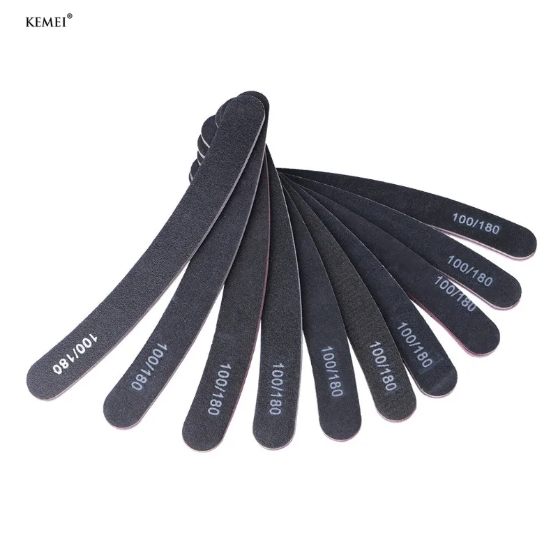 

Nail Sanding Files Polish Buffer 100/180 Manicure Pedicure Tips Gel Curve Tools