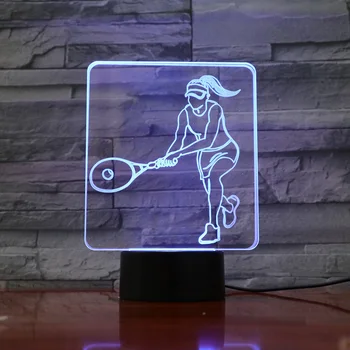 

Tennis 3D Optical Illusion Lamp LED Table Desk Light Color Changeable nightlamp Touch Switch Bulbing Children Veilleuse Lampara