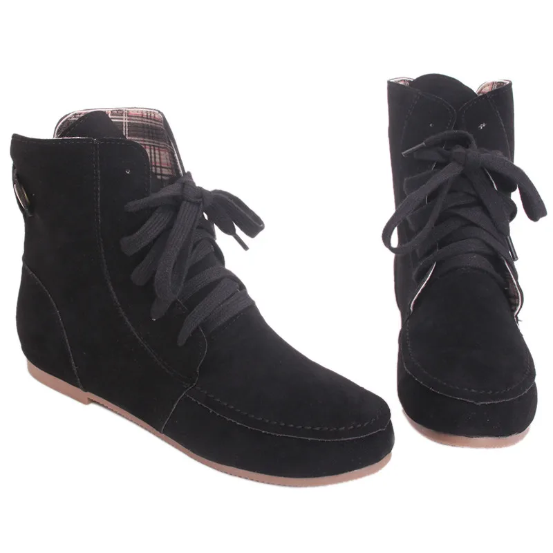 

Autumn And Winter Boots Women Snow Boots Female Martin Boots Suede Leather Ankle Boots Lovers Couples Shoes Women
