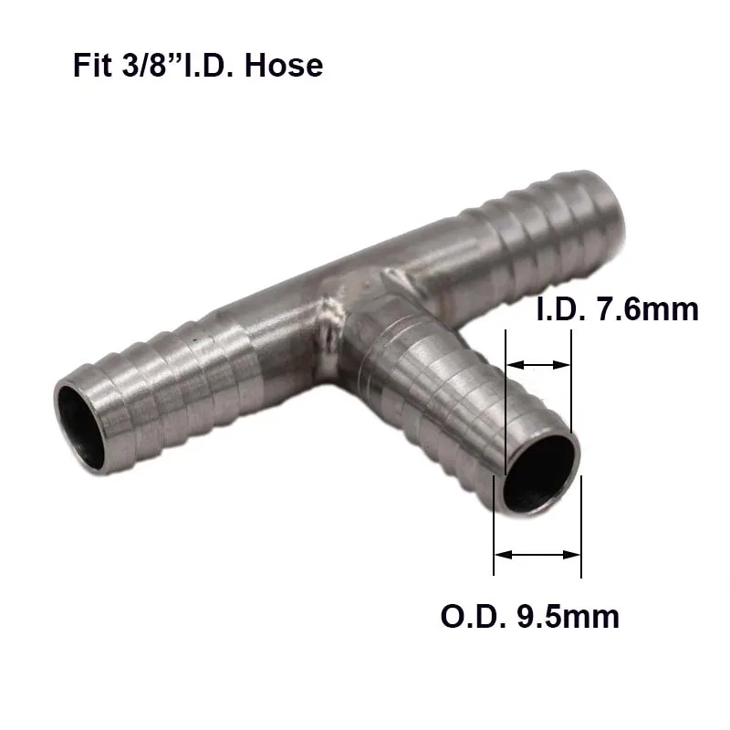Нержавеющая Колючая Тройник 1/" 3/8" 1/" штуцер для шланга оборудование для домашнего пивоварения