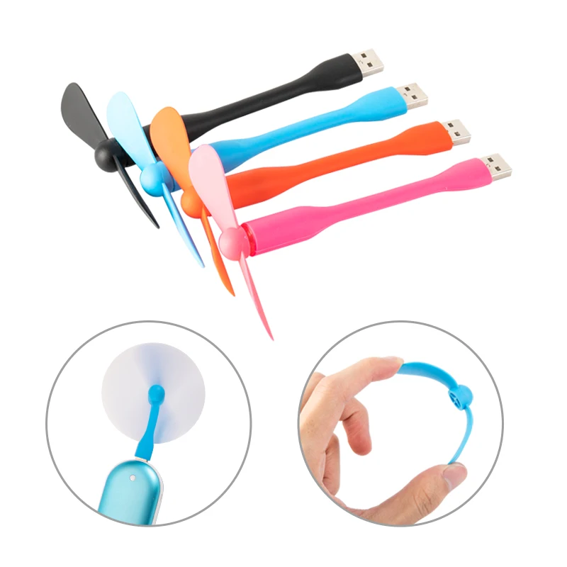 4-Color-USB-Fan-Flexible-portable-removable-USB-Mini-Fan-and-LED-Light-Lamp-For-all