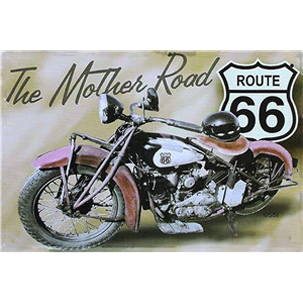 Route 66 металлическая пластина с винтажным рисунком оловянные знаки настенные плакаты Наклейки пластины живопись бар клуб паб домашний декор настенные 1001(905