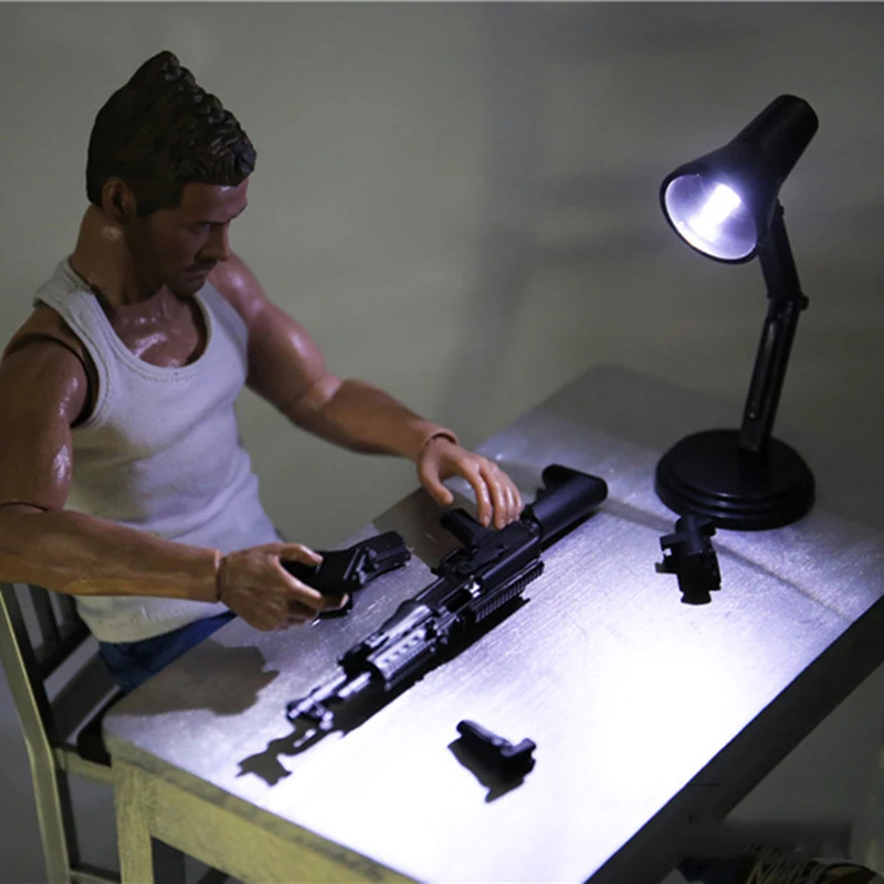 Новый 1:6 фигурка солдата сцены аксессуар современная настольная лампа набор