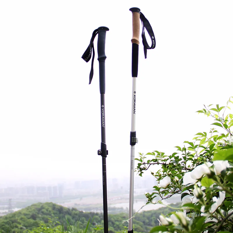 KORAMAN Climbing stick cork telescopic walking canes for men portable