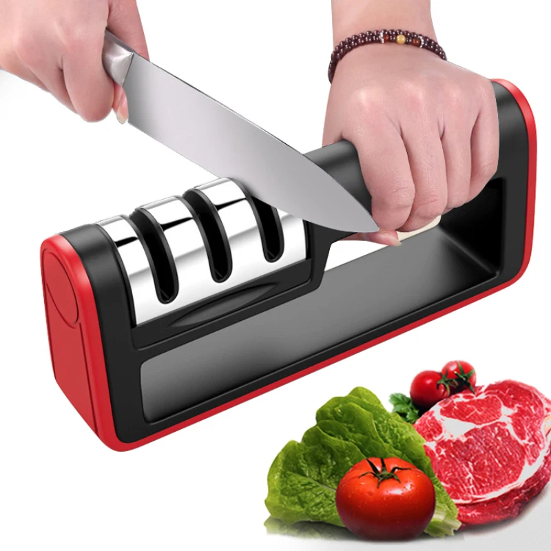 Professional Knife Sharpener Diamond Quick 3 Stages Sharpener Knife Sharpening System Sharpening Stone Kitchen Tools