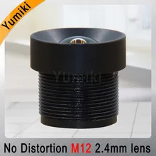 Yumiki 2,4 мм M12 объектив 1/3 дюймов 5MP ИК F1/2,0 не искажают окружающий мир для камеры видеонаблюдения
