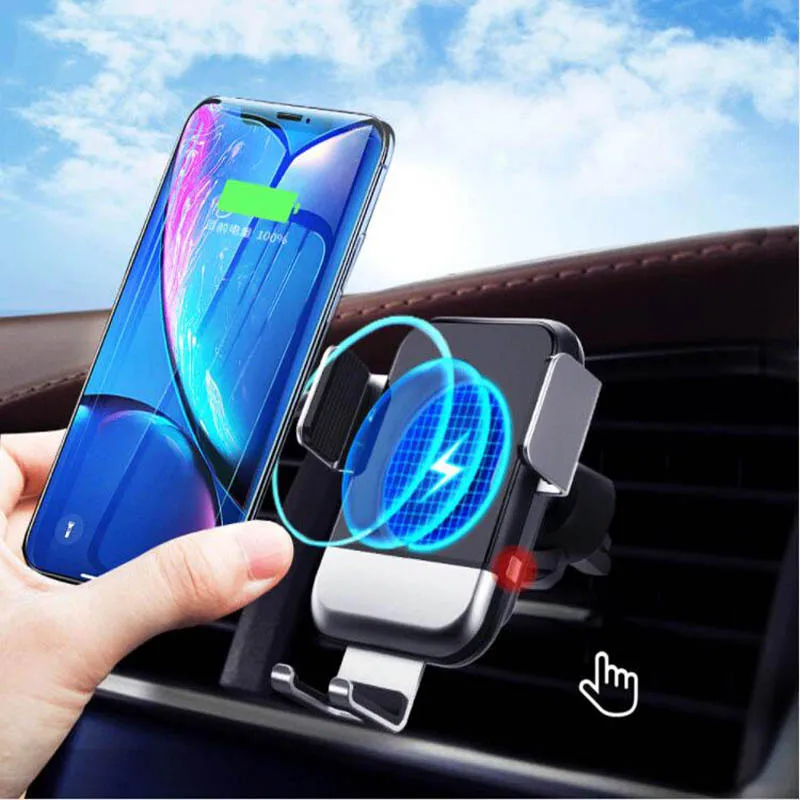 

10w qi wireless car charger usb chargeur cigarette lighter charging for telephone car wireless charging in car chargeur voiture