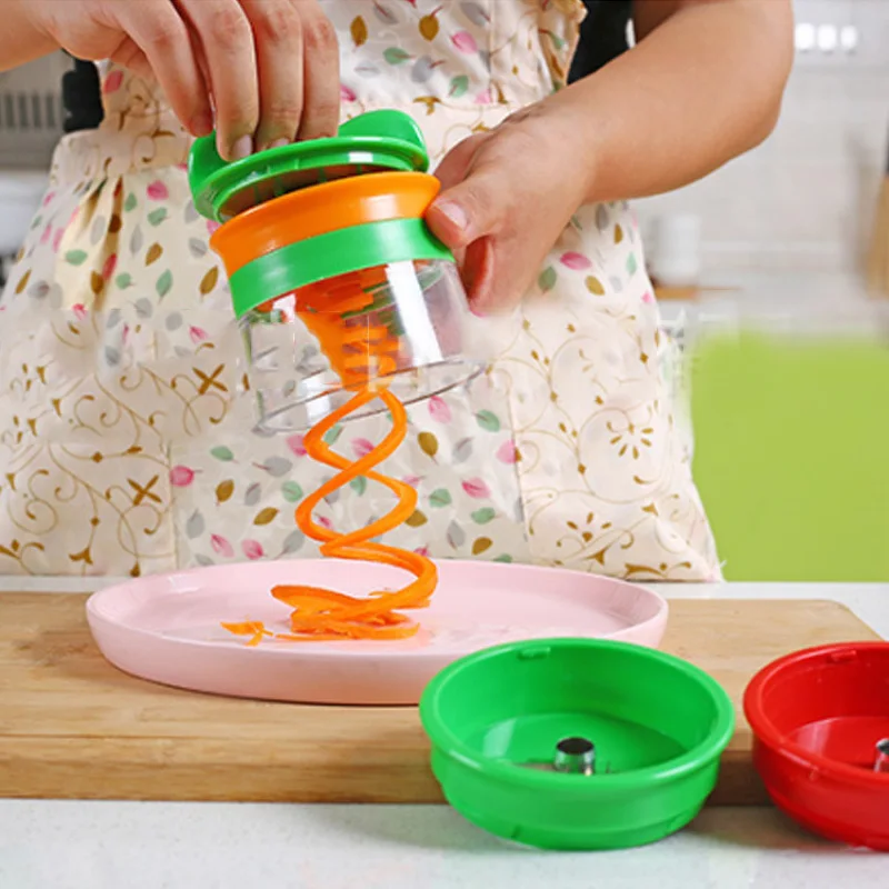 

Five-piece Kitchen Multi-function Grater Spiral Wire Cutter Rotating Cucumber Peeling Carrot Shredder Kitchen Accessories