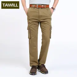 TAWILL 2018 новые хлопковые Повседневное брюки Для мужчин хлопок Slim Fit Chinos мода Военно-тактические брюки мальчиков брендовая одежда 16880