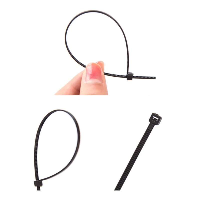

100PCS Motorcycle Wiring Harness Strap Electric Vehicle Repair Cable Tie Teeth With Automatic Closure Motorcycle Accessories New