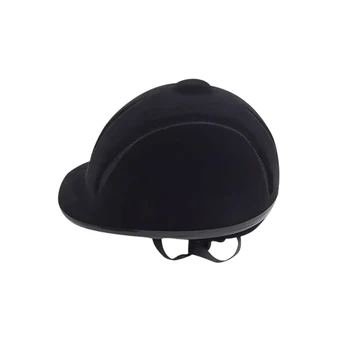 

Black flocking classic equestrian helmet horse riding helmet