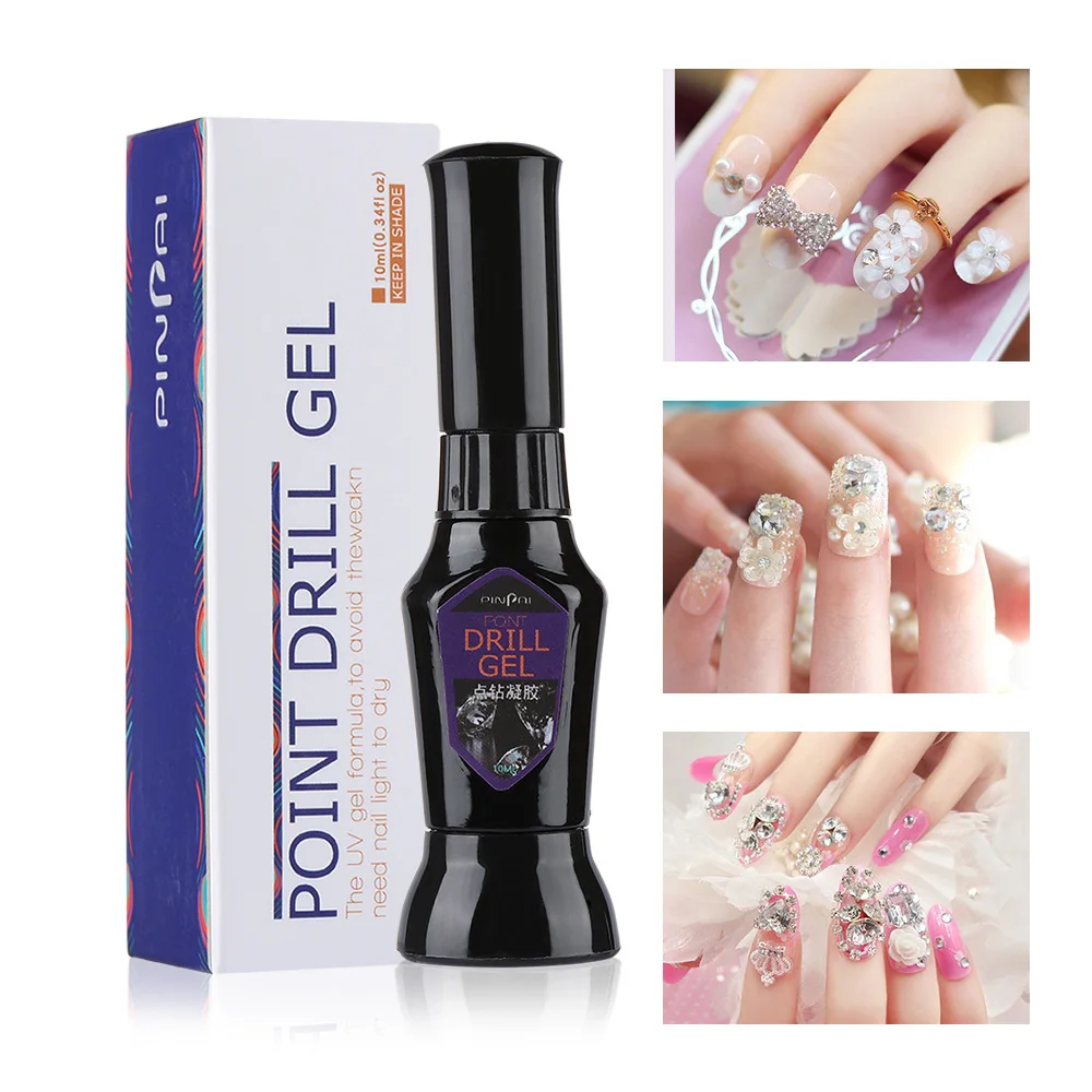 Professional UV Acrylic Needle Brush Nail Rhinestone Glue Clear