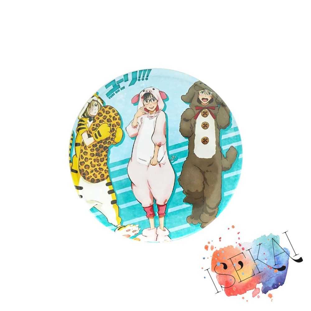 Yuri! Значок аниме на льду Victor Nikiforov Yuuri Katsuki Yuri Plisetsky милый металлический значок