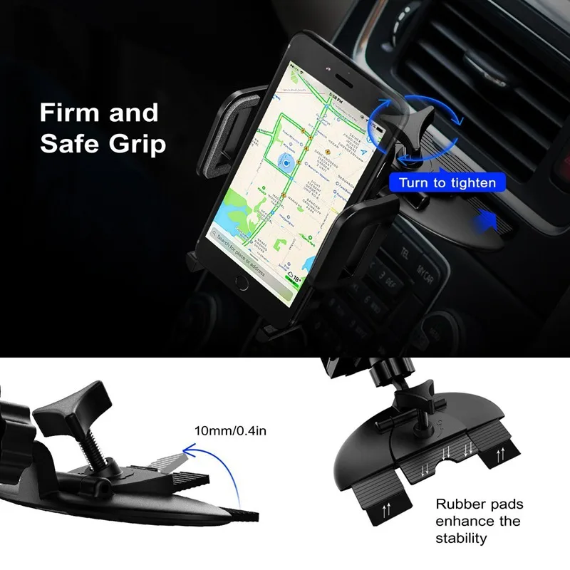 VicTsing Car Phone Mount CD Slot Car Phone Holder Universal Car Cradle Mount GPS Holder 360 Degree for iPhone 88plus77P66s  (4)