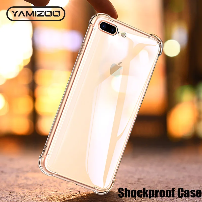 YAMIZOO чехол для iPhone 7 противоударный/силиконовый Защитный Прозрачный телефона 5S 6s