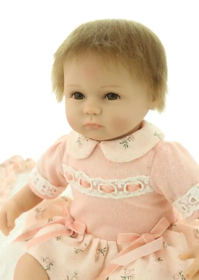 silicone reborn baby doll toys for girl, lifelike 18" reborn