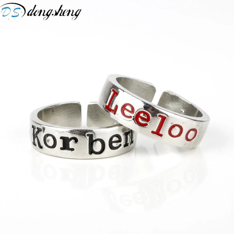 

dongsheng Movie Jewelry Adjustable Rings The Fifth Element Figures Leeloo&Korben Rings Opening Ring Friendship Christmas Gift-25